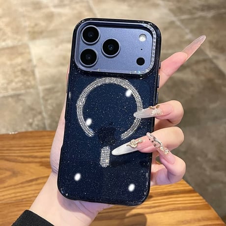 CUTECASEきらめくビジュー iPhone17Pro/17ケース MagSafe対応 iPhone17ProMax/16Pro/15ケース 大人ガーリー 上品 高級感たっぷり CM5862