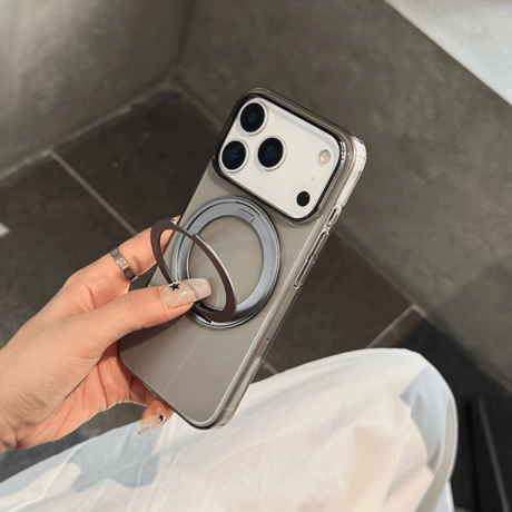 CUTECASE MagSafeリングスタンド iPhone17ProMax/17proケース 高透明 iPhone17/17Airカバー 耐衝撃 薄型 黄ばまない CM5606