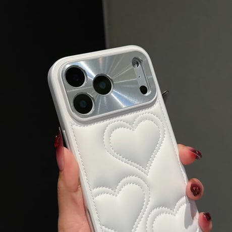 CUTECASE ハートキルティングiPhone17Promaxケースカメラ保護 レザー iPhone17Pro/Airカバー エレガント 高品質耐衝撃 CM5827