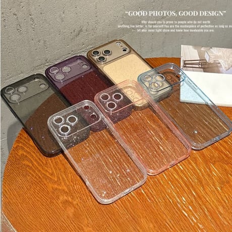 CUTECASE キラキラクリア iPhone17Pro/17ケース ラメレンズフイルム付 iPhone17ProMax/16/15Proカバー 定番アイテム 綺麗 CM5902