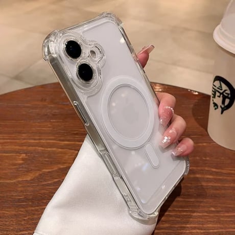 CUTECASE 耐衝撃加工 iPhone17Promaxケース MagSafe対応 iPhone17Pro/16Pro/15カバー 高透明 黄ばまない CM6000