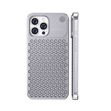 CUTECASEiPhone15Promax メタルケース アロマタブレット付 放熱中空彫刻デザインアルミニウム合金素材がを耐衝撃 高品質 高級感 軽量 指紋防包括的な保護