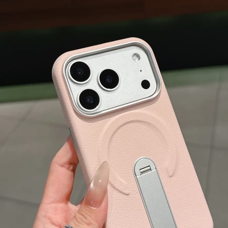 CUTECASE スタンド付 iPhone17promaxケース 皮製 MagSafe対応 iPhone17Proカバー 高品質 高級感 肌に優しいCM5835