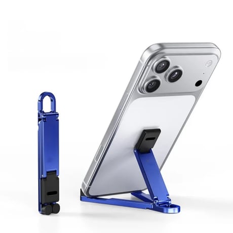 CUTECASE キーホルダー型デザイン、アルミニウム合金とシリコン製の折りたたみ式携帯用スマホホルダーミニキーホルダー型スタンドCT11