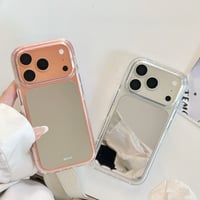 CUTECASE ミラーiPhone17Promaxケースシンプル風 iPhone17/16Pro/15ケース メイク直しに便利 夏に人気 CM6346