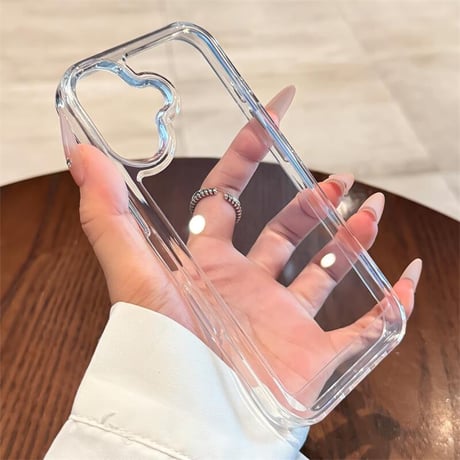 CUTECASE iPhone17ケース ラベンダー/ミストブルー/セージに合う iPhone17Pro/Air/ProMaxケース 高透明 ブラック/ブラック 高透明CM2142