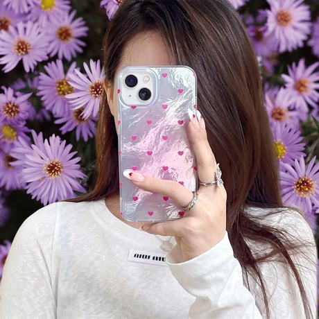 CUTECASE グラデーションカラー iPhone15/16ケース ハート柄 おしゃれ iPhone14pro/13/12proカバー トレンド CM4591