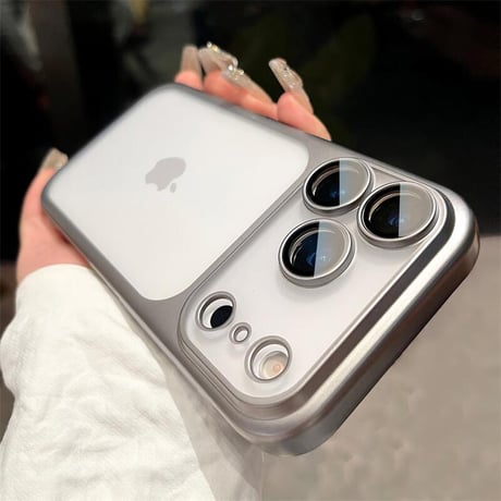 CUTECASE指紋防止 iPhone17ProMaxケース頑丈レンズカバー付 iPhone17Proケース 薄型軽量 iPhone17 肌にやさしい フロストバックパネルデザインCM5690