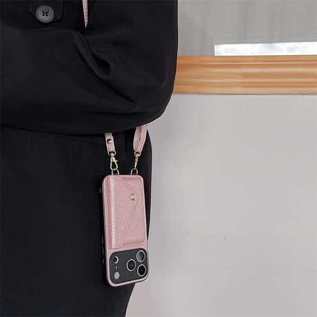 CUTECASE カード収納 iPhone17Pro/17ケース ショルダーストラップ付 iPhone17ProMax/17Airカバー レザー 頑丈 CM5620