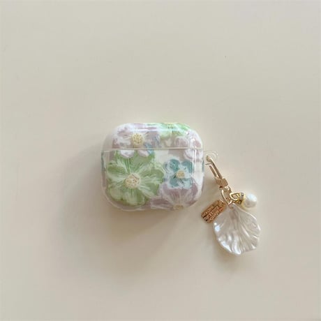 CUTECASE春におすすめ Airpods 4ケース シェルキーホルダー Airpods3/Pro2ケース airpodsproカバー 可愛い 人気アイテムCM5090