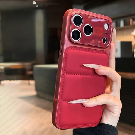 CUTECASE ダウンっぽ iPhone17pro/17promaxケース カメラコントロールカバー付 iPhone16Pro/15/14シリーズカバー 耐衝撃 レンズカバー付CM6005