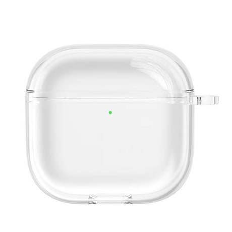CUTECASEAirpods4ケース 第4世代 クリア AirpodsPro2/Pro1カバー エアポッズ3/2 カラビナ付 シンプル 艶感CM4677