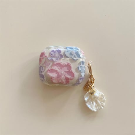 CUTECASE春におすすめ Airpods 4ケース シェルキーホルダー Airpods3/Pro2ケース airpodsproカバー 可愛い 人気アイテムCM5090
