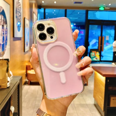CUTECASEMagsafe対応 iPhone16/16Proケース 光によって変色 iPhone15pro/14/13/12カバー キラキラ オシャレ CM4560