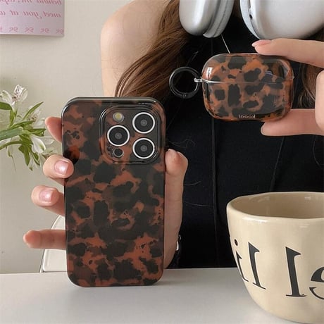 CUTECASE琥珀色 Airpods 4ケース 大人気 シック AirpodsPro2/Pro1 Airpods3/2カバー大人可愛い リング付 ギフトにおすすめ CM4764