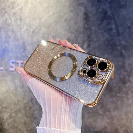 CUTECASE キラキラ iPhone17Pro/17ケース Magsafe充電 iPhone17Air/ProMaxケース ラメインナーシート付 CM5675