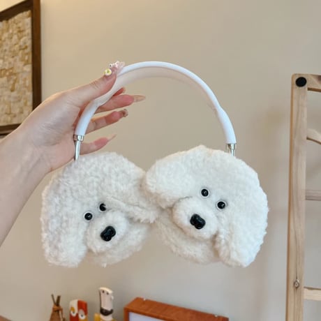 CUTECASEふもふも犬ちゃん AirPodsMax2/1ケース 暖かいイヤーマフ エアーポッズ マックス専用カバー ギフトにおすすめCM5814