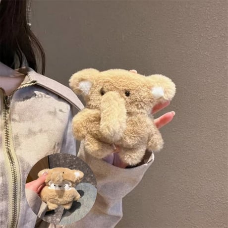 CUTECASE象ぬいぐるみ Airpods4ケース もふもふ AirpodsPro2ケース airpods3/2ケース ギフトにおすすめ めっちゃ可愛いCM5484
