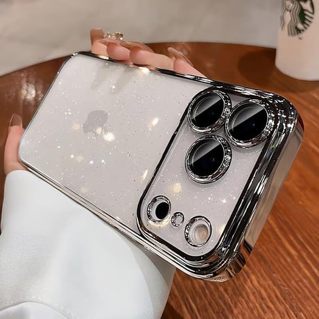 CUTECASE iPhone17Pro/17ケース キラキラ おしゃれ iPhone17Air/17ProMaxカバー レンズ保護フィルム付き ラメ入り 軽量丈夫CM5681
