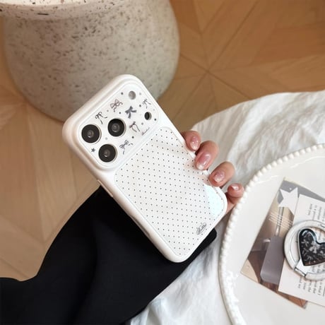 CUTECASEリボン柄ハートリングスタンドiPhone17Promaxケース MagSafe対応 iPhone17Pro/16Pro/15Pro/14ケース カメラ保護 耐久性ある CM6443