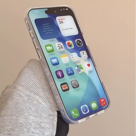 CUTECASE カラーハート柄 iPhone17pro/17カバー ミラー iPhone16/15pro/14ケース 可愛いストラップ 春夏向けCM6221