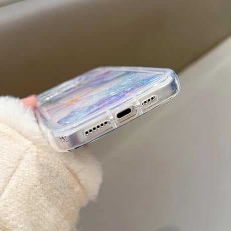 CUTECASE動くグリッター iPhone15pro/15promaxケース 花柄 綺麗iphone14/13/12proカバー クリアケース お洒落 ストレス解消CM4064