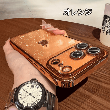 CUTECASEキラキララメレンズフィルム iPhone17pro/17ケース 星空のように輝く アイフォン17promax/Air/16proカバー 黄ばまない オシャレ 人気品 CM5724
