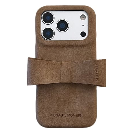 CUTECASE リボンスタンド iPhone17pro/17ケース 革製 高級感 iPhone16ProMax/15/14カバー 耐衝撃 多機能 秋冬人気品CM6051