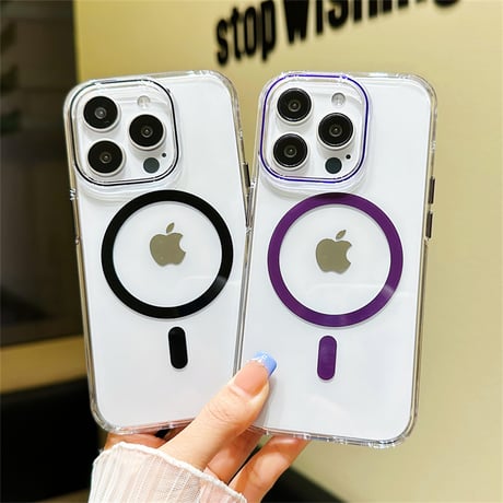CUTECASE 透明高機能magsafe 充電iPhone15/15Promaxケース 高品質黄ばまない iPhone14Pro/13proケース 滑り止め 丈夫 C6010