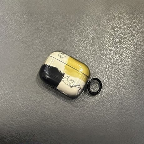 CUTECASE カラーブロッキング AirPodsPro3ケース 上品 シック Airpods4/3ケース AirpodsPro2/Pro1カバー ストラップ付 可愛いCM5961