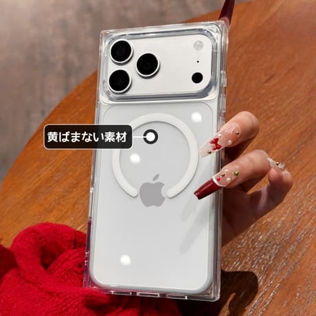 CUTECASEスクエア iPhone17Pro/17ProMaxケース 指紋防止 MagSafe対応 iPhone17/16Pro/15カバー マット仕上げ 耐久性あるCM5995