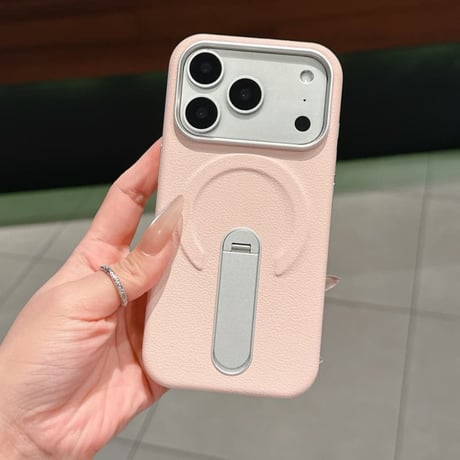 CUTECASE スタンド付 iPhone17promaxケース 皮製 MagSafe対応 iPhone17Proカバー 高品質 高級感 肌に優しいCM5835