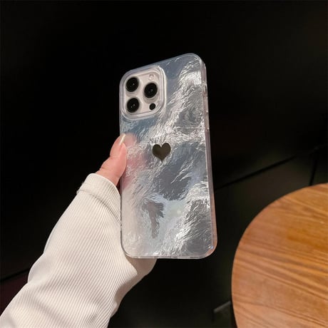 CUTECASEハート柄 アイフォン15/15プロケース キラキラ iPhone14/13/12promaxケース 女子力アップ CM4584