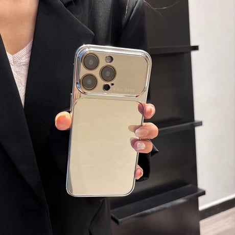 CUTECASE メタルミラー iPhone17Pro/17ケース 耐久性に優れる iPhone16ProMax/15Pro/14ケース カメラ保護 便利人気品CM6531