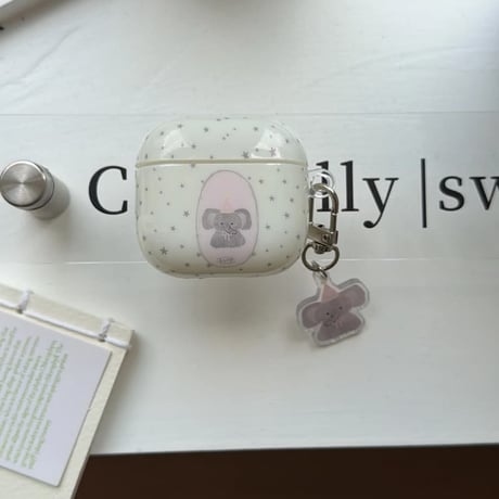 CUTECASE 象 Airpods Pro3ケース かわいい Airpods4/3カバー pro2/pro1 リング/キーホルダー ギフトにおすすめCM6327