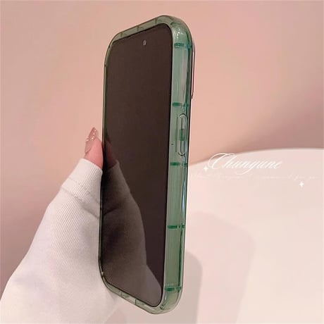 CUTECASE大理石調 iPhone15/16Proケース グリーン/ブラック アイフォン14Pro/13カバー オシャレ シック お揃い CM4607