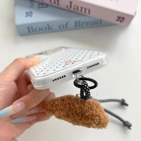 CUTECASE 熊ぬいぐるみキーホルダー iPhone17Pro/17ケース 水玉模様 iPhone16Pro/15ケース 2層構造 耐衝撃CM6397