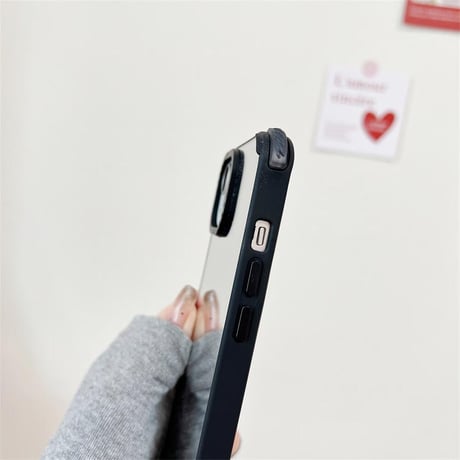 CUTECASE 耐衝撃 ミラーiPhone15/15proケース シンプル iPhone14/13pro/12ケース 夏に人気CM4437