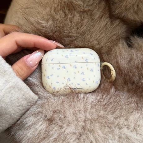 CUTECASE春向け Airpods Pro3ケース 花柄 Airpods 4/3カバー AirpodsPro2/1 リング付 韓国っぽ 淡色系コーデ CM6099