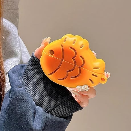 CUTECASE鯛焼き Airpods 4ケース めっちゃ可愛い Airpods3/Pro2ケース airpodsproカバー シリコン ギフトにおすすめCM5097