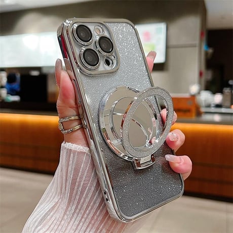CUTECASE 鏡付Magsafeリング iPhone16/16promaxケース コスパ最強 スタンド iPhone15pro/14/13カバー お買い得 CM4168