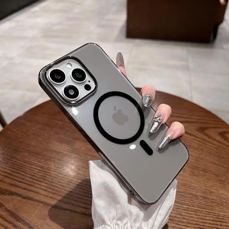 CUTECASE MagSafe対応 高透明 iPhone15pro/15promaxケース ナチュラルチタニウム iPhone14pro/13promax/12対応 黄ばまない薄型 CM4047