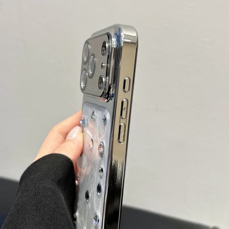 CUTECASE ダイヤデコミラーiPhone17Promaxケース おしゃれ iPhone16Pro/15Pro/14Pro/13ケース 丈夫 人気デザインCM6463