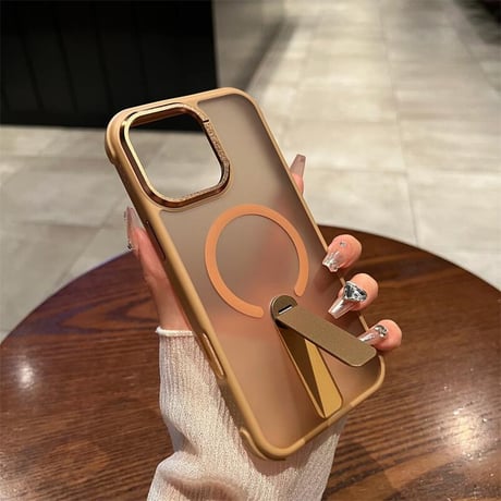 CUTECASE スタンド付 iPhone16Pro/16promaxケース 指紋防止耐衝撃 iPhone15Pro/14promaxカバー Magsafe充電 CM5534