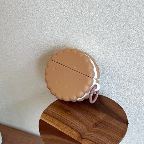 CUTECASE クッキー Airpods4ケース プレゼントにおすすめ AirpodsPro2ケース airpods3/2ケース リング付 食べ物デザインCM5490