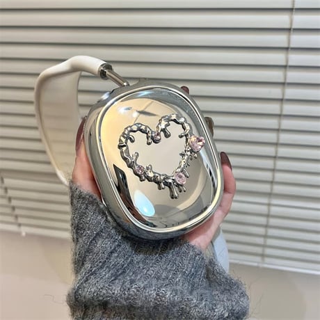 CUTECASE ミラー付 AirPodsMaxケース 艶感メッキ エアーポッズ マックス専用カバー おしゃれ 可愛い 今流行るCM5138