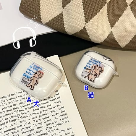 CUTECASE カップルペア AirPodsPro3ケース AirPods4 可愛い猫と犬 AirpodsPro2/3/2カバー お揃い ギフトにおすすめCM5795