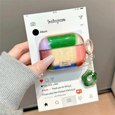 CUTECASE おしゃれ Airpods 4ケース 秋冬ファッション AirpodsPro2ケース リングとキーチェーン付 airpods3カバー シック CM5589