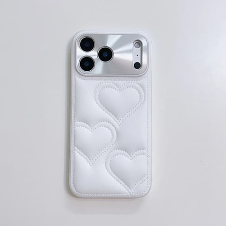 CUTECASE ハートキルティングiPhone17Promaxケースカメラ保護 レザー iPhone17Pro/Airカバー エレガント 高品質耐衝撃 CM5827