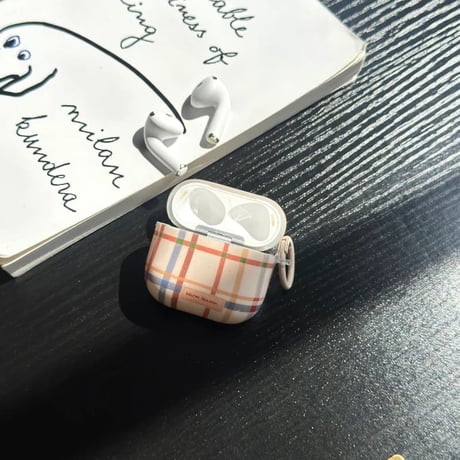 CUTECASE ストライプ AirPodsPro3ケース AirPods4 可愛い犬 AirpodsPro2/3/2カバー リング付き ギフトにおすすめCM5818